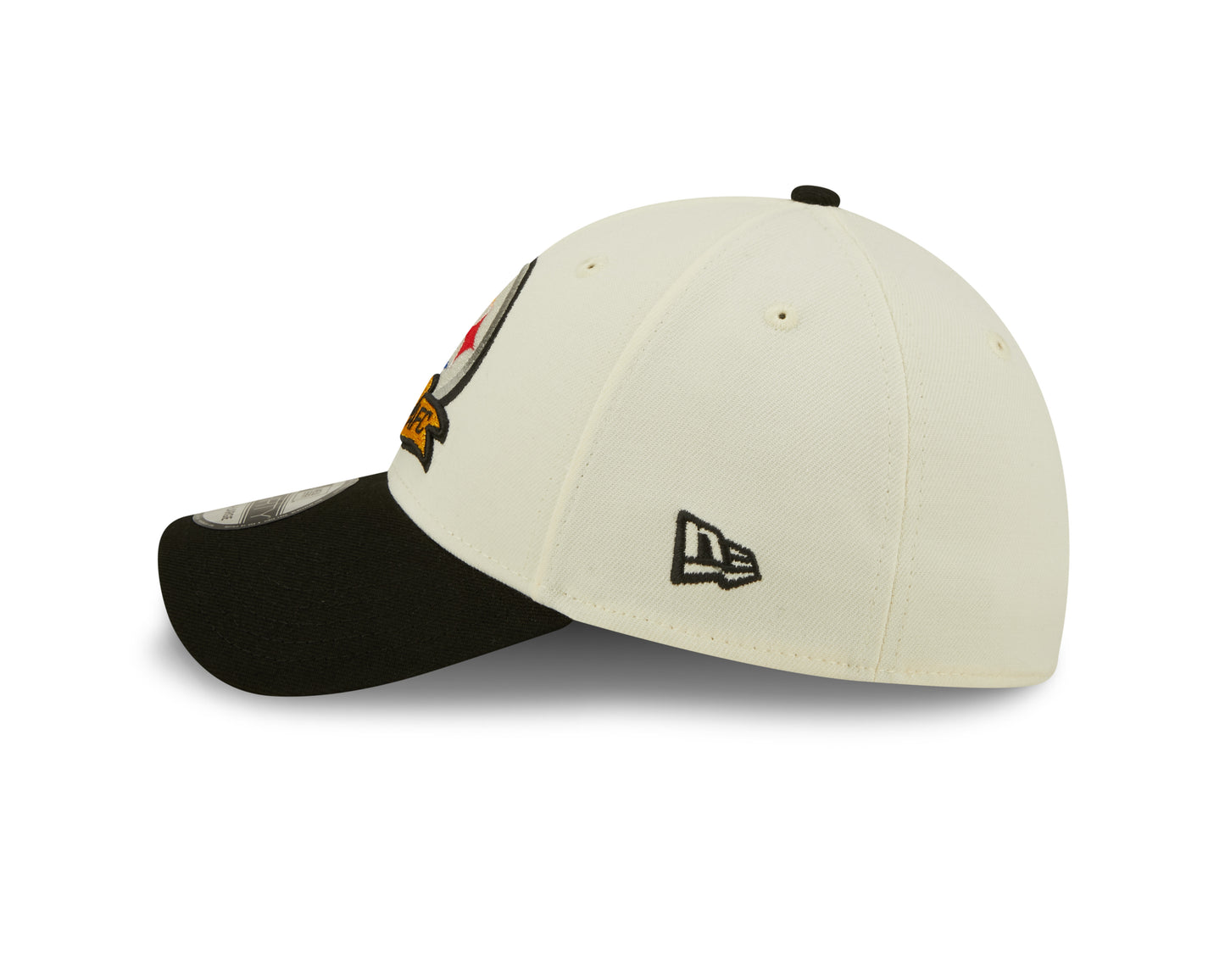 Men's Pittsburgh Steelers New Era Cream/Black 2022 Sideline 39THIRTY Flex Hat