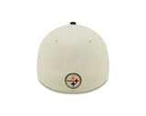 Men's Pittsburgh Steelers New Era Cream/Black 2022 Sideline 39THIRTY Flex Hat - Pro Jersey Sports