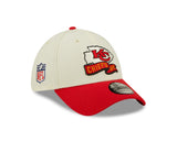 Men's Kansas City Chiefs New Era Cream/Red 2022 Sideline 39THIRTY Flex Hat - Pro Jersey Sports