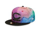 Men's Chicago Bears New Era 2022 Crucial Catch NFL Primary Logo Multi Color Ink 59FIFTY Fitted Hat - Pro Jersey Sports