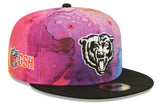 Men's Chicago Bears New Era 2022 Crucial Catch NFL Mascot Logo Multi Color Ink 59FIFTY Fitted Hat - Pro Jersey Sports