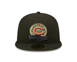 Chicago Bears 2022 Sideline Salute To Service Primary Logo Black New Era 59FIFTY Fitted Hat - Pro Jersey Sports