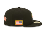 Chicago Bears 2022 Sideline Salute To Service Primary Logo Black New Era 59FIFTY Fitted Hat - Pro Jersey Sports
