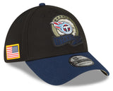 Men's Tennessee Titans New Era Black 2022 Salute to Service 39THIRTY Flex Hat - Pro Jersey Sports