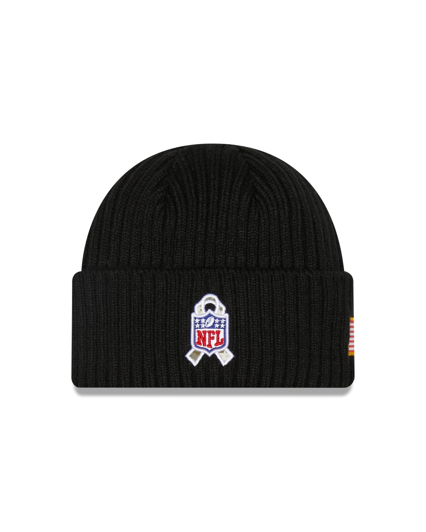 Las Vegas Raiders New Era Black 2022 NFL Sideline Official Black Salute To Service Sport Knit Hat