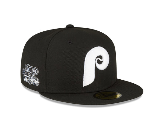 Philadelphia Phillies Cooperstown Collection 1980 World Series Black New Era 59Fifty Fitted Hat - Pro Jersey Sports