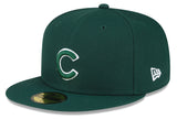 Men's Chicago Cubs Basic New Era Dark Green 59FIFTY Fitted Hat - Pro Jersey Sports