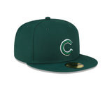 Men's Chicago Cubs Basic New Era Dark Green 59FIFTY Fitted Hat - Pro Jersey Sports