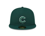 Men's Chicago Cubs Basic New Era Dark Green 59FIFTY Fitted Hat - Pro Jersey Sports