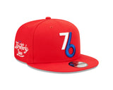Mens Philadelphia 76ers New Era 2022 NBA City Edition Alternate 9FIFTY Snapback Hat - Pro Jersey Sports