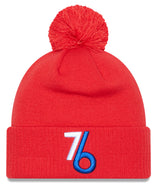 Men's Philadelphia 76ers New Era 2022/23 City Edition Alternate Official Cuffed Pom Knit Hat - Pro Jersey Sports