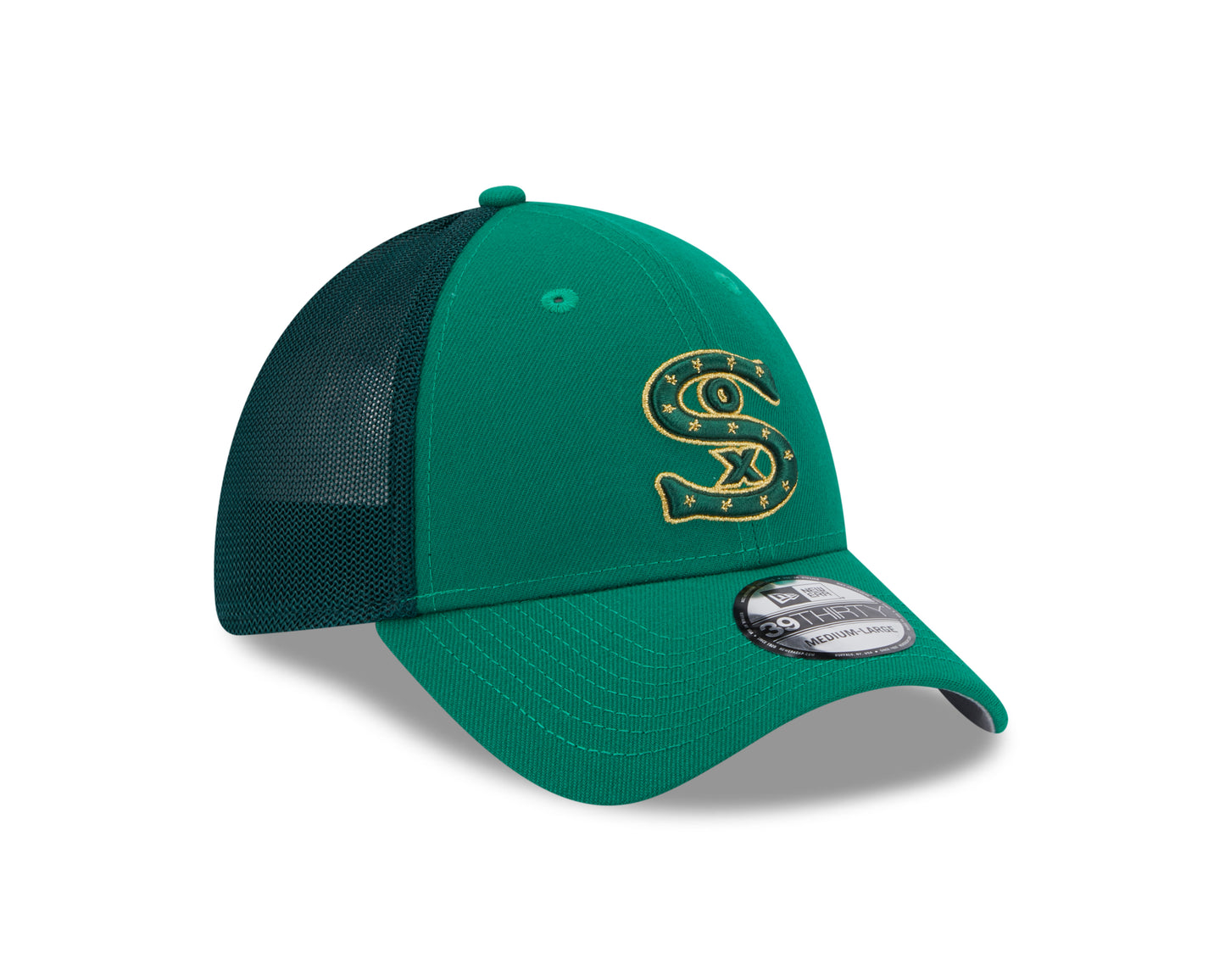 Men's Chicago White Sox New Era Kelly Green 2023 St Patrick's Day 39THIRTY Flex-Fit Hat