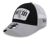 Chicago White Sox New Era 2 Tone Black/Gray Patch Trucker 9FORTY Adjustable Hat - Pro Jersey Sports