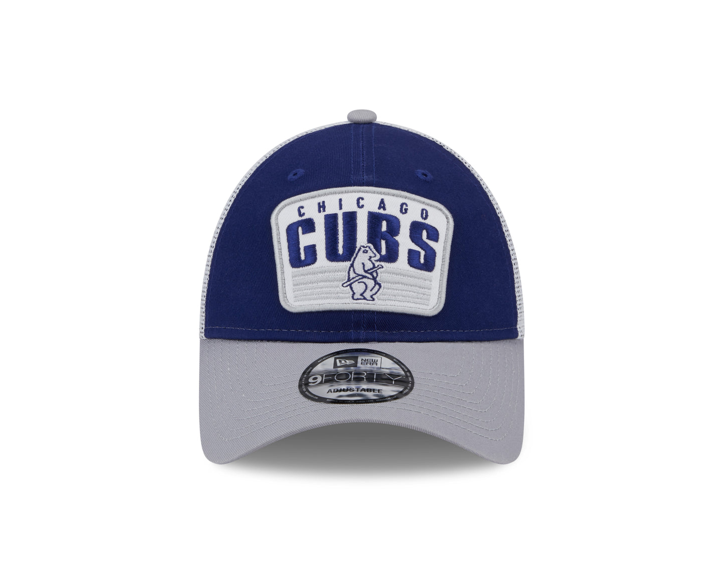 Chicago Cubs Cooperstown 1914 New Era 2 Tone Royal/Gray Patch Trucker 9FORTY Adjustable Hat