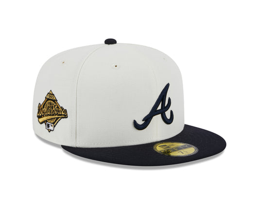 Atlanta Braves 1995 World Series Cream/Navy New Era Retro 59FIFTY Fitted Hat