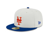 New York Mets 1982 World Series Cream/Royal New Era Retro 59FIFTY Fitted Hat - Pro Jersey Sports
