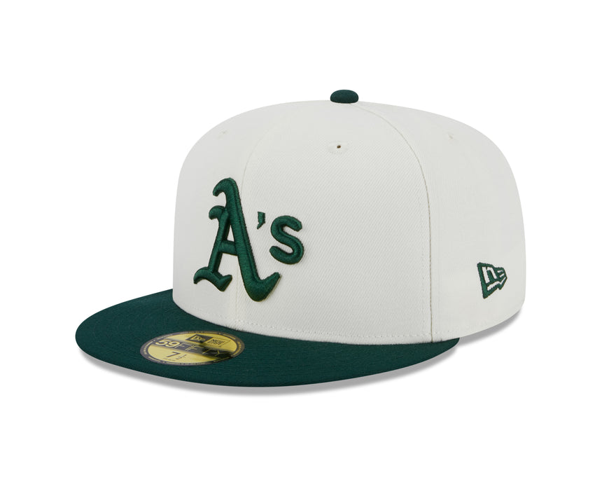 Oakland Athletics 1989 World Series Cream/Green New Era Retro 59FIFTY Fitted Hat - Pro Jersey Sports