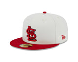 St. Louis Cardinals 2011 World Series Cream/Red New Era Retro 59FIFTY Fitted Hat - Pro Jersey Sports