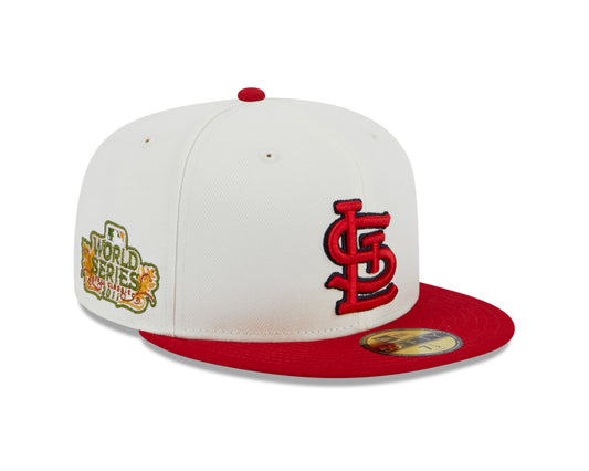 St. Louis Cardinals 2011 World Series Cream/Red New Era Retro 59FIFTY Fitted Hat