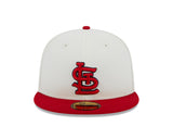 St. Louis Cardinals 2011 World Series Cream/Red New Era Retro 59FIFTY Fitted Hat - Pro Jersey Sports