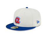 Atlanta Braves 2000 All Star Game Cream/Royal New Era Retro 59FIFTY Fitted Hat - Pro Jersey Sports