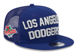 Los Angeles Dodgers New Era Blue Stacked 9FIFTY Mesh Trucker Snapback Hat - Pro Jersey Sports
