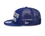 Los Angeles Dodgers New Era Blue Stacked 9FIFTY Mesh Trucker Snapback Hat - Pro Jersey Sports