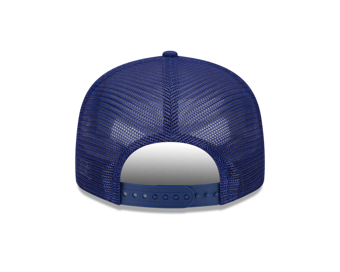 Brooklyn Dodgers New Era Blue Stacked 9FIFTY Mesh Trucker Snapback Hat