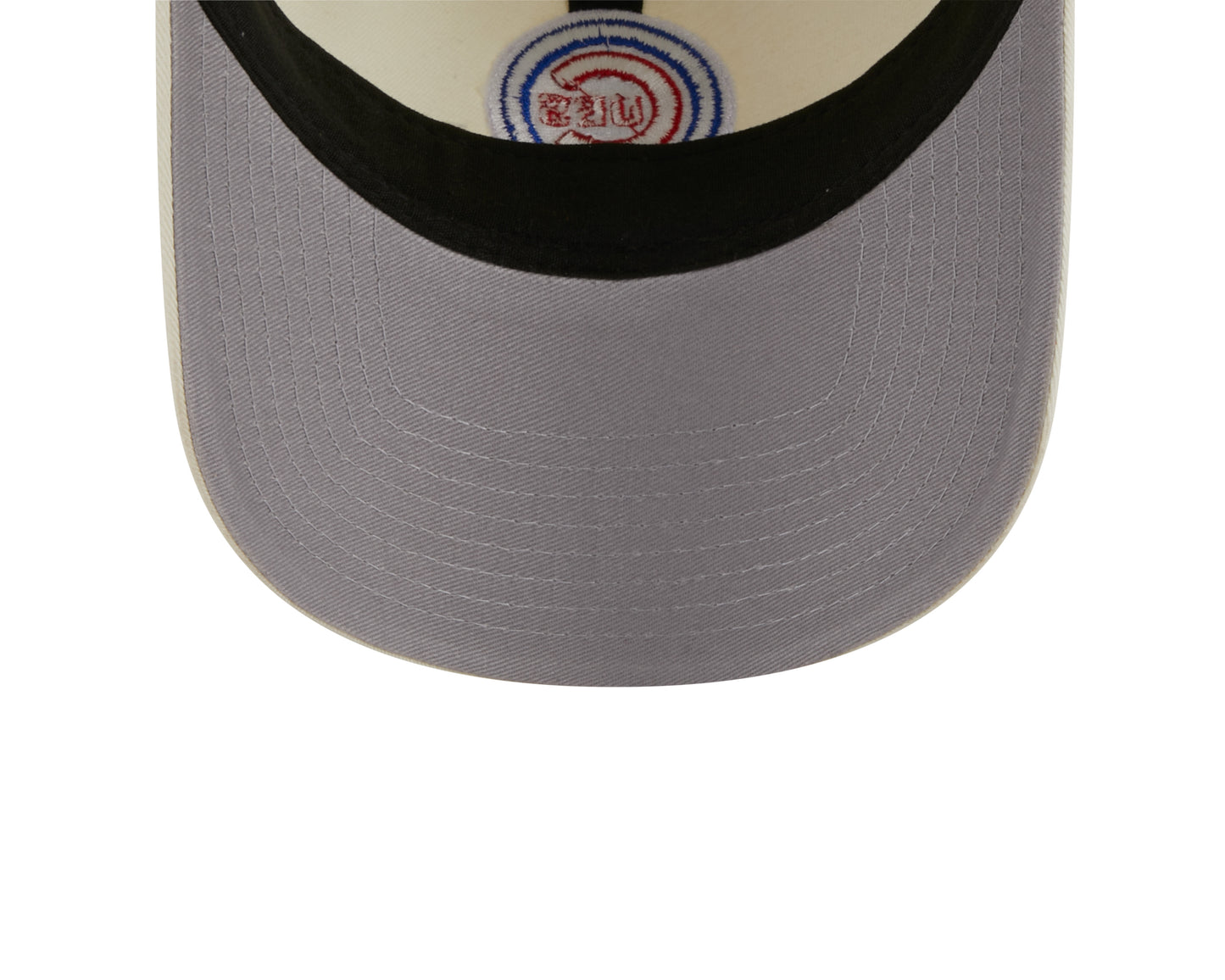Chicago Cubs New Era Off White Bullseye 9TWENTY Adjustable Hat