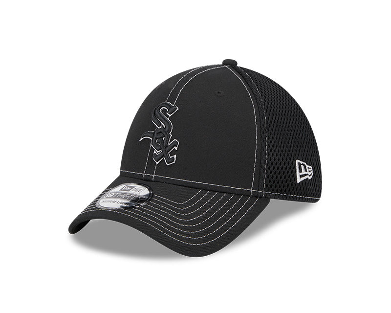 Chicago White Sox Black Team 39THIRTY Pop Neo Flex Fit Hat By New Era