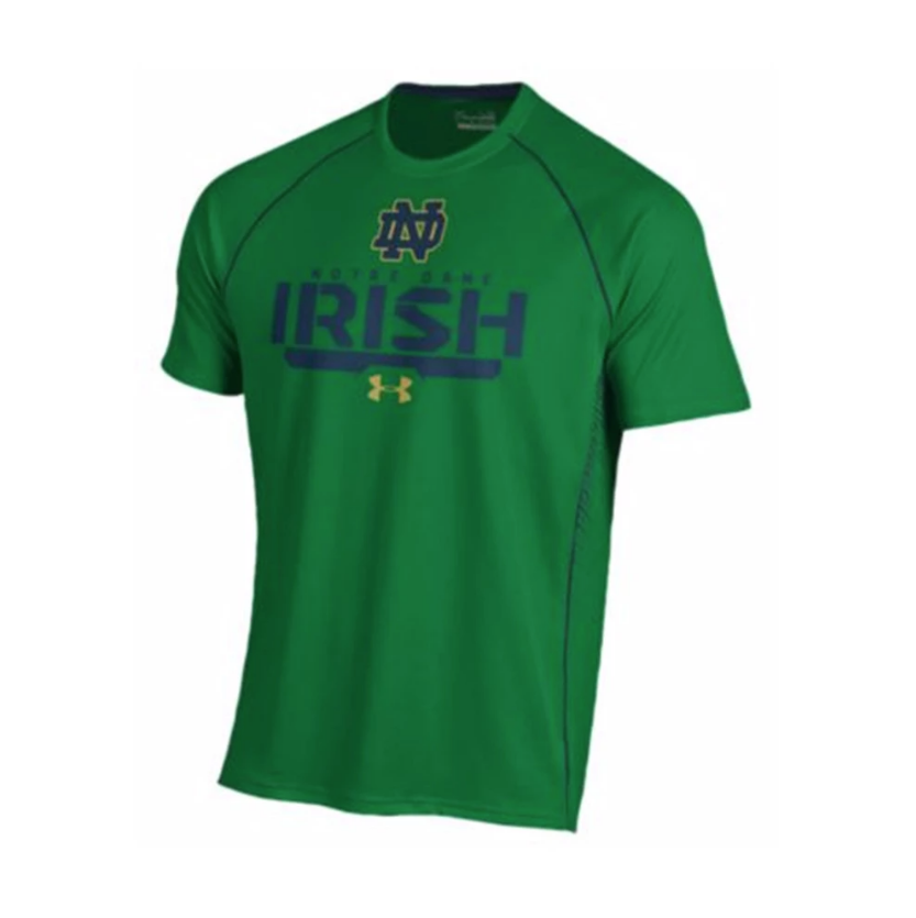 Men's Under Armour Notre Dame Fighting Irish Kelly Green Limitless HeatGear T-Shirt