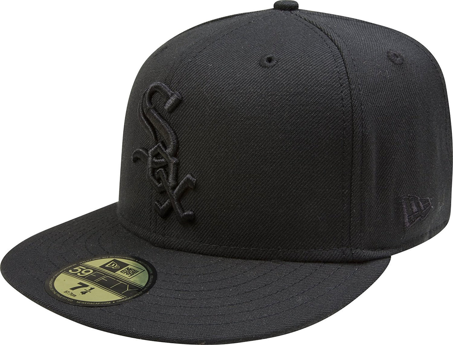 Mens Chicago White Sox New Era MLB Tonal Black on Black 59FIFTY Fitted Cap