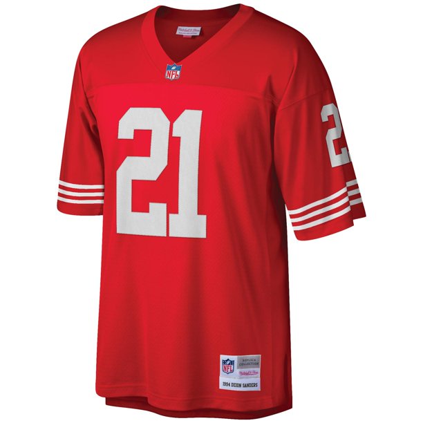 Men's San Francisco 49ers Deion Sanders Mitchell & Ness Scarlet Retired Player Vintage Replica Jersey - Pro Jersey Sports