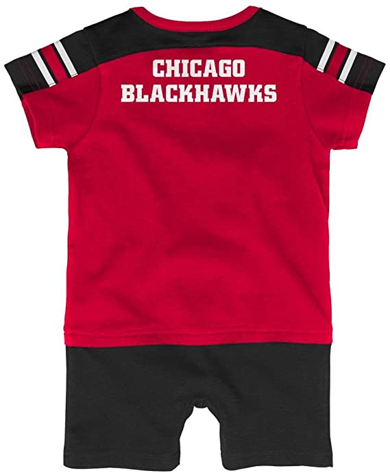 NFL Chicago Blackhawks Fan Jersey Hockey Baby Romper