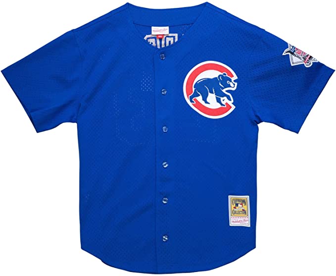 Youth Chicago Cubs Ryne Sandberg Mitchell & Ness Royal Cooperstown Collection Mesh Batting Practice Jersey