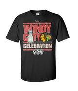 Products Men's Chicago Blackhawks Reebok Black 2015 Stanley Cup Champions Celebration Roster T-Shirt - Pro Jersey Sports
