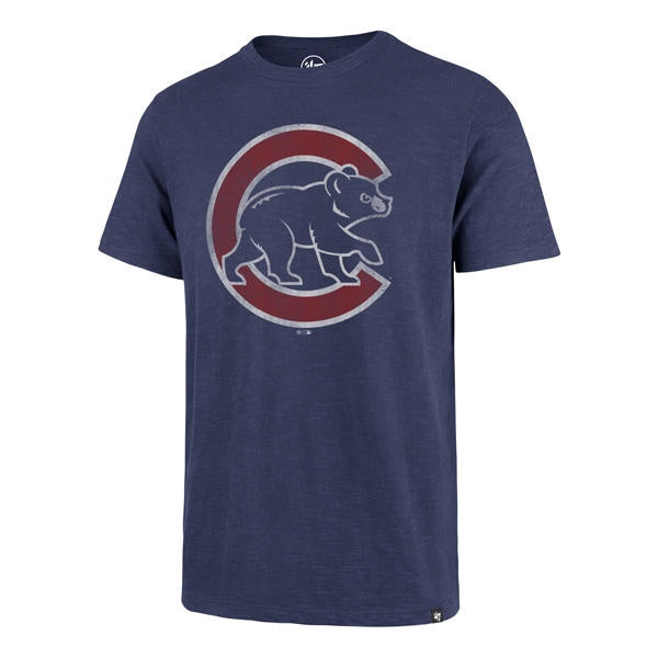 MLB Chicago Cubs Grit 47 Brand Royal Blue Soft Cotton Scrum T-Shirt