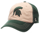 ZHATS NCAA Michigan State Spartans Men's Sigma Relaxed , Stone/Forest Adjustable Cap - Pro Jersey Sports