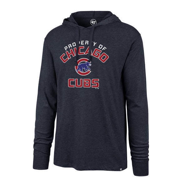 '47 Brand Mens MLB Chicago Cubs Property Of Arch Club Hooded Long Sleeve Tee