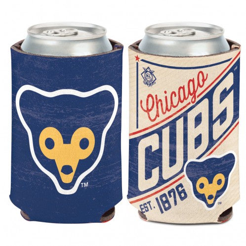 Chicago Cubs Cooperstown Collection 2 Sided Baseball Seam 12 oz. Can Cooler By Wincraft