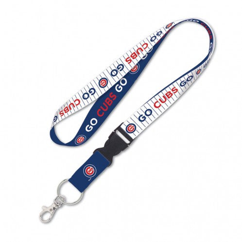 Chicago Cubs "Go Cubs Go" Slogan 1" Lanyard With Detachable Buckle