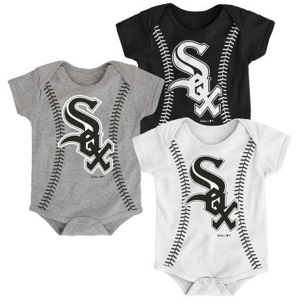 Chicago White Sox Newborn & Infant Running Home 3-Piece Bodysuit Set