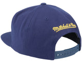 Mens NBA Denver Nuggets Navy Mitchell And Ness Basic Core Snapback Hat - Pro Jersey Sports