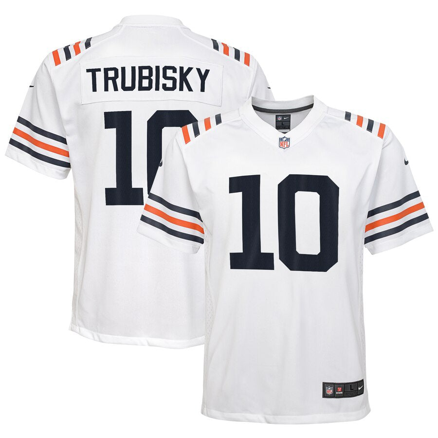 Youth Chicago Bears Mitchell Trubisky Nike White 2019 Alternate Classic Game Jersey