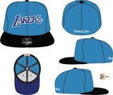 Men's Mitchell & Ness Los Angeles Lakers Hardwood Classics Reload 2.0 Blue/Black Dynasty Fitted Hat - Pro Jersey Sports