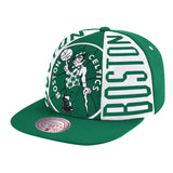 Boston Celtics Hardwood Classics Green Big Face Callout Mitchell & Ness Snapback Hat - Pro Jersey Sports