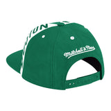 Boston Celtics Hardwood Classics Green Big Face Callout Mitchell & Ness Snapback Hat - Pro Jersey Sports