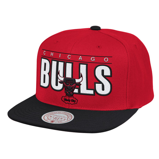 Chicago Bulls Black and Red Hardwood Classics Billboard Classic Mitchell & Ness Snapback Hat