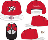 Men's Philadelphia 76ers NBA Cardinal Red 2 Tone HWC Mitchell & Ness Snapback Hat - Pro Jersey Sports
