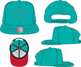 Vancouver Grizzlies Mitchell & Ness Tonal Eclipse Snapback Hat- Teal - Pro Jersey Sports